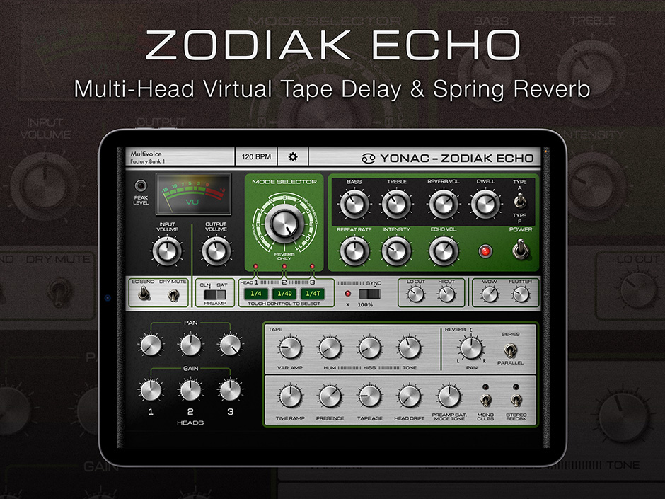 Zodiak ECHO Virtual Tape Delay & Spring Reverb